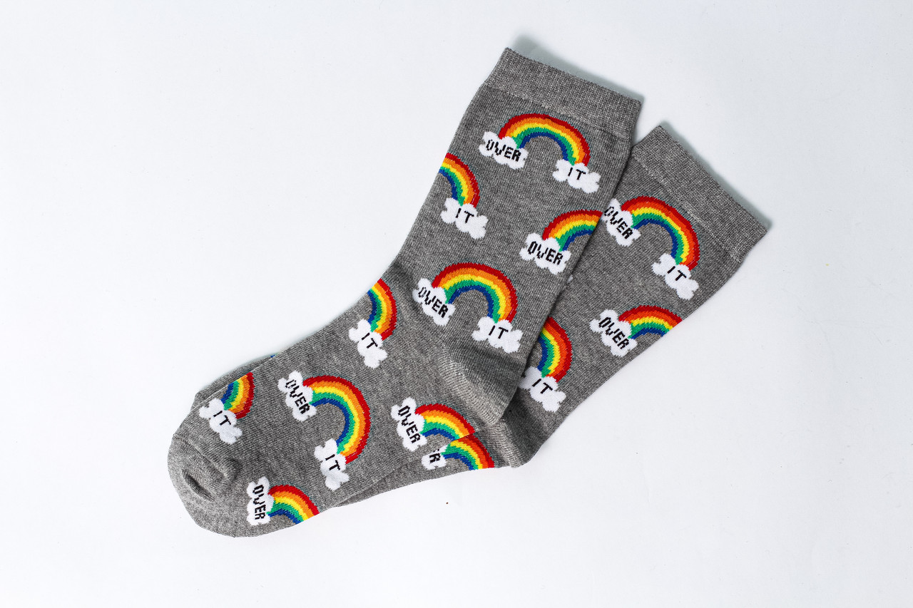 Шкарпетки Crazy Llama`s Веселка OVER IT, One size (37-42)