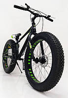Горный велосипед фэтбайк S800 HAMMER EXTRIME Черно зеленый 24 дюйма