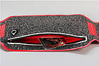 Сумка на пояс для бігу та тренувань у спортзалі Floveme червона меланж, фото 5