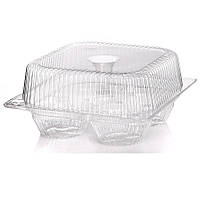 Упаковка для тістечок, ПС-530, 210*215*79 (110 шт в упаковці) 010100127