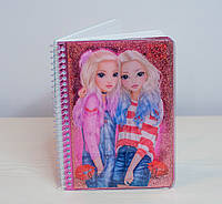 TOP Model Блокнот ТОП Модель Подруги записник з гелевою обложкою (10482 Notebook with Liquid and Glitter)