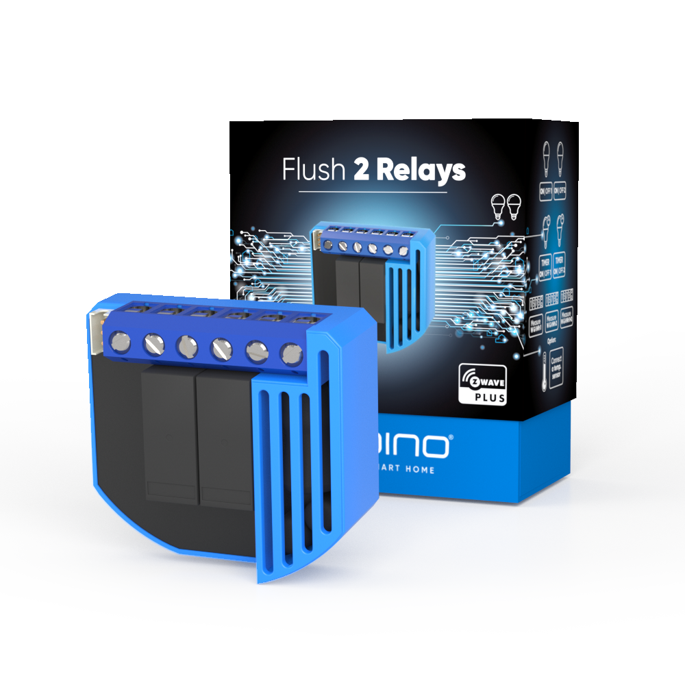 Подвійне вставне реле з лічильником електроенергії Z-Wave Qubino Flush 2 Relay — GOAEZMNHBD1