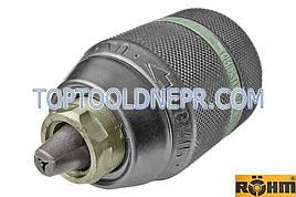 Патрон для дриля ROHM 1/2 до 13 мм швидкозатискний, сіра обойма