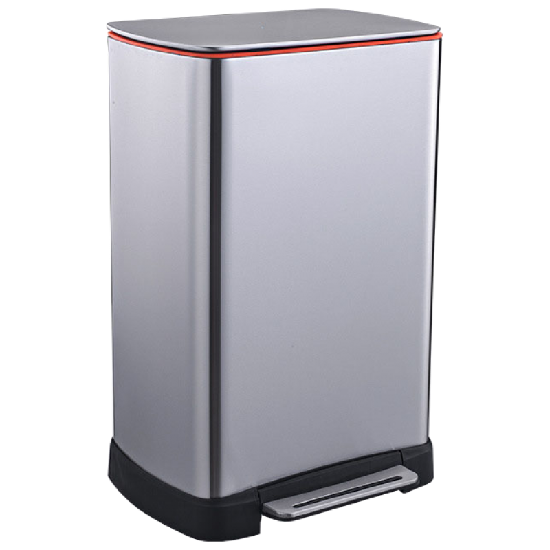 Відро для сміття JAH 30 л (прямокутне, колір металік, внутрішнє відро), фото 1