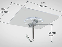 Крючок на самоклейке, прозрачный