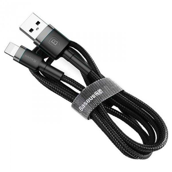 Кабель Baseus Cafule Cable USB Lightning 2A, 3м, Gray+Black (CALKLF-RG1)
