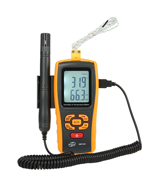 Измеритель влажности и температуры, термогигрометр портативный с термопарой 0-100%, -10-50°C BENETECH GM1361 - фото 5 - id-p1130030746