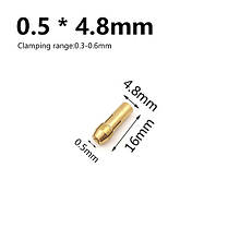 Цанга для міні дрилі, гравера, бормашини, дремеля Ø 0.5 мм хвостовик Ø 4.8 мм