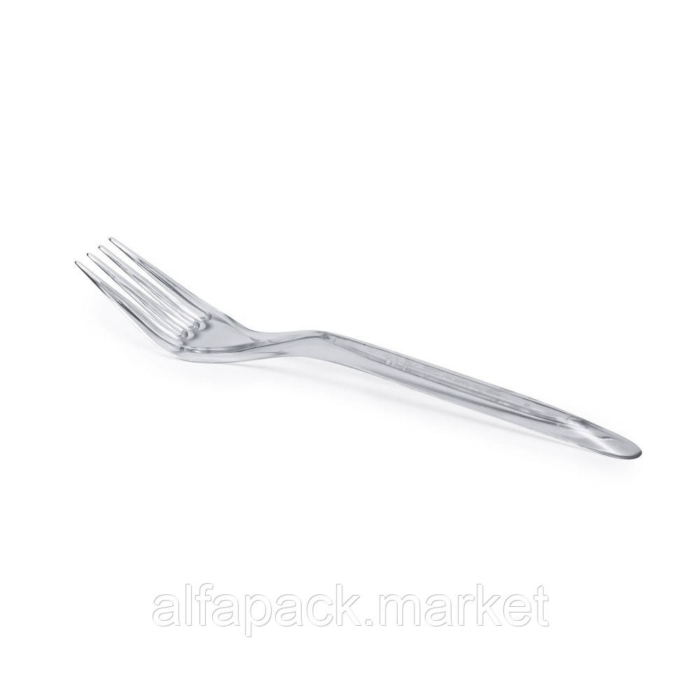 Виделка одноразова прозора (100 шт/пак ) 060100005