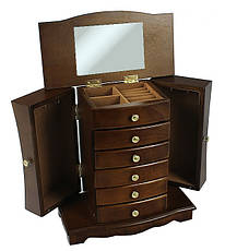Дерев'яна вінтажна скринька-органайзер Wooden Collection для прикрас, фото 5