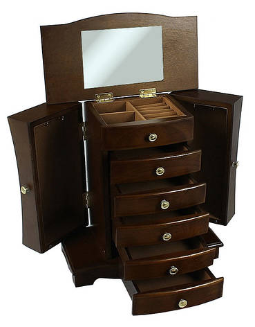 Дерев'яна вінтажна скринька-органайзер Wooden Collection для прикрас, фото 1