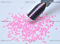 Полужемчуг Розовый 100шт для декора ногтей для маникюра