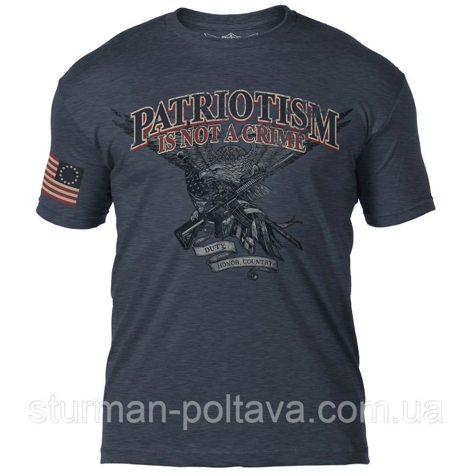 Футболка чоловіча патріотична 7.62 Design Patriotism Is Not A Crime - Патріотизм не злочин розм-S