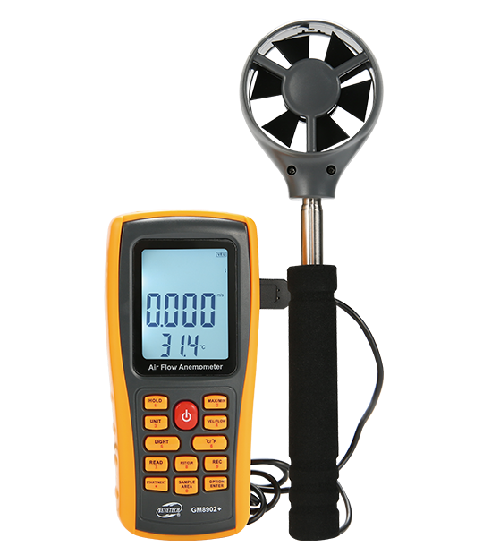 Анемометр крильчатий 0,3-45м/с, 0-45°C BENETECH GM8902X