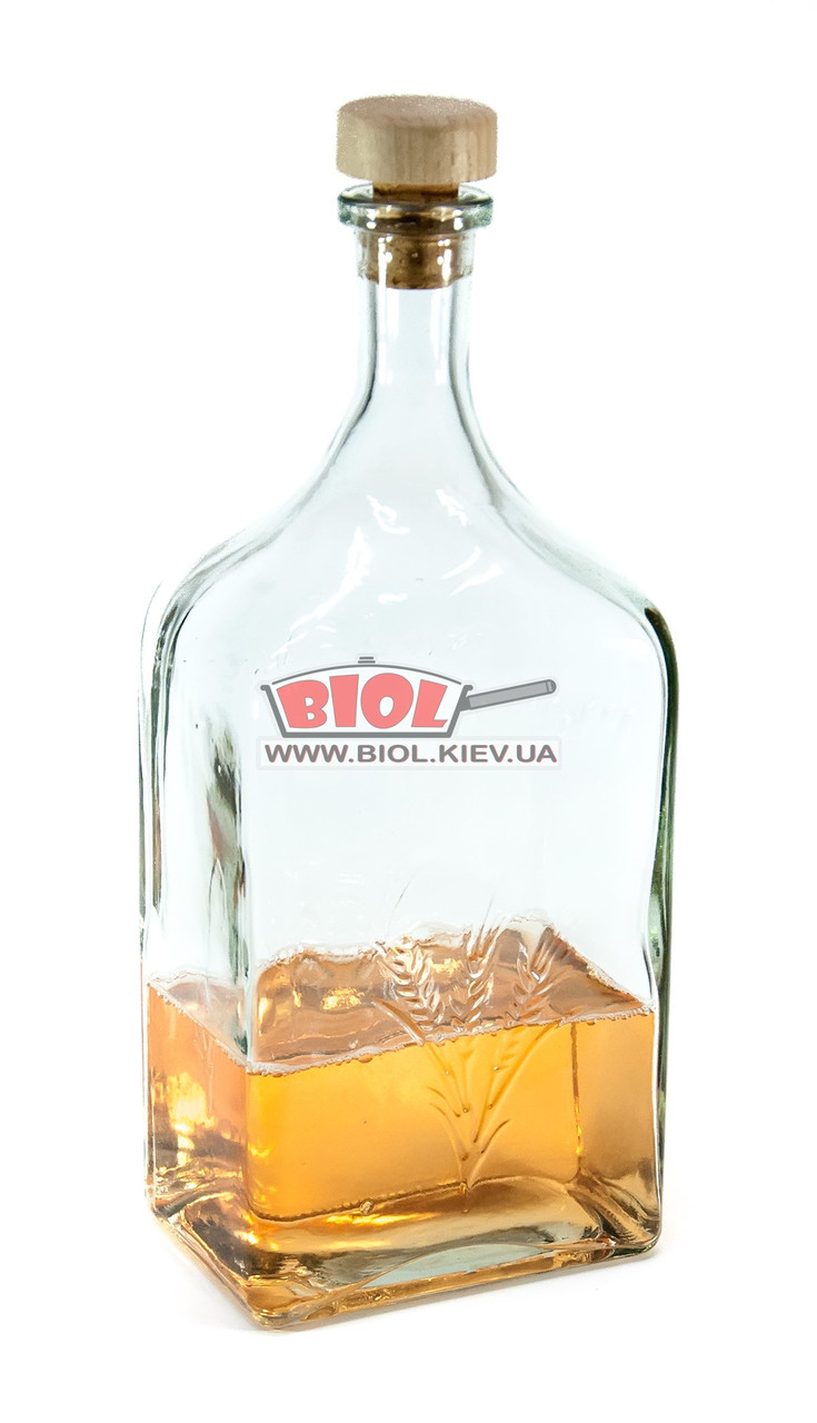 Пляшка 3,0 л скляна з корковою пробкою і написом "Могорич"