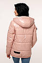 Жіноча весняна блискуча рожева лакова куртка 44 46 48 50 52 54 розмір, фото 3