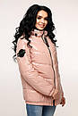 Жіноча весняна блискуча рожева лакова куртка 44 46 48 50 52 54 розмір, фото 2