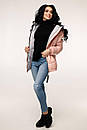 Жіноча весняна блискуча рожева лакова куртка 44 46 48 50 52 54 розмір, фото 5