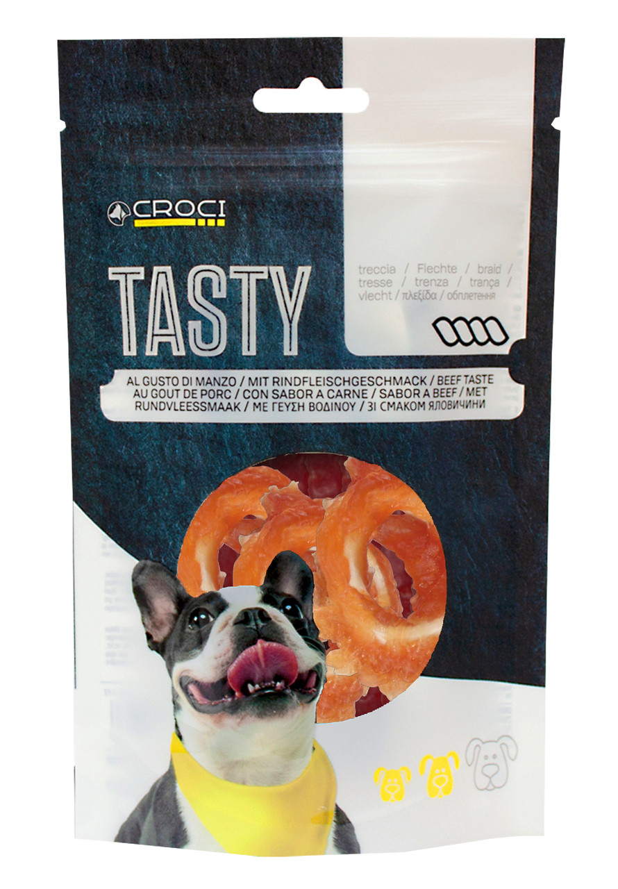 Ласощі для собак кільця з куркою і тріскою Croci Tasty 80 г