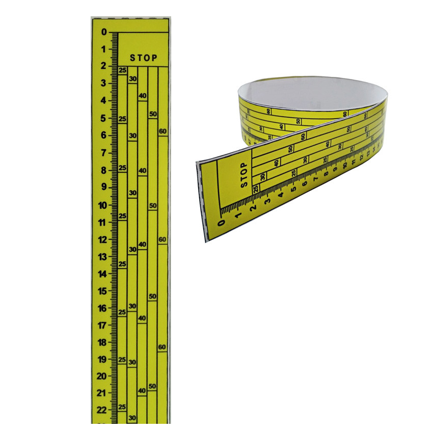 Лінійка на стрічкову пілоруму, 0 зверху, наклейка