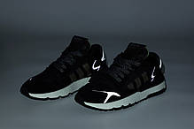 Чоловічі кросівки Adidas Nite Jogger. Рефлектив. Black . ТОП Репліка ААА класу., фото 3