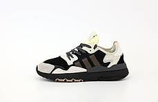 Чоловічі кросівки Adidas Nite Jogger. Рефлектив.black Grey. ТОП Репліка ААА класу., фото 3