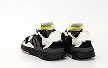 Чоловічі кросівки Adidas Nite Jogger. Рефлектив.black Grey. ТОП Репліка ААА класу., фото 2