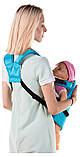 Рюкзак-переноска для дітей Womar (Zaffiro) GLOBETROTER No7 excluzive Original т.блакитний, фото 6