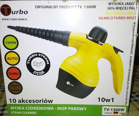 Пароочисник Turbo TV-1300W 4,2 Бар 10 аксесуарів, фото 2