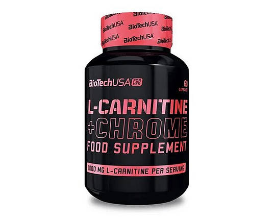 L-карнітин BioTech L-Carnitine + Chrome 60 таб, фото 2