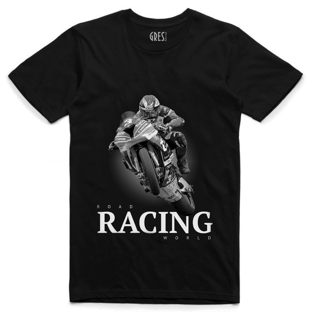 Чоловіча спортивна футболка чорного кольору RACING