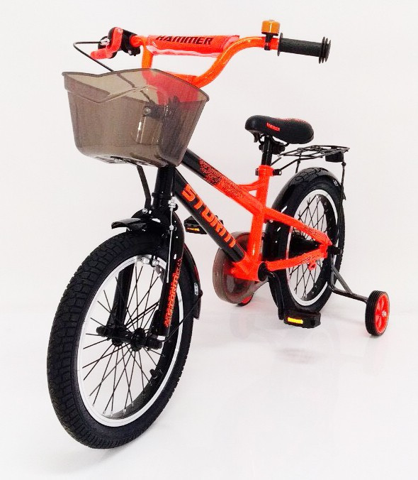 Дитячий двоколісний велосипед STORM на 16 дюймів помаранчевий