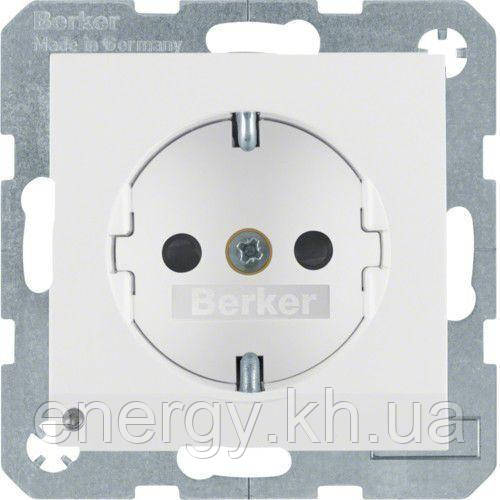 Berker S. 1/B. 3/B. 7 - Розетка 2к+з SCHUKO з захистом контактів, полярна білизна