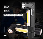 Ліхтар універсальний з магнітом GOREAD Y112 USB XPG+COB, фото 4