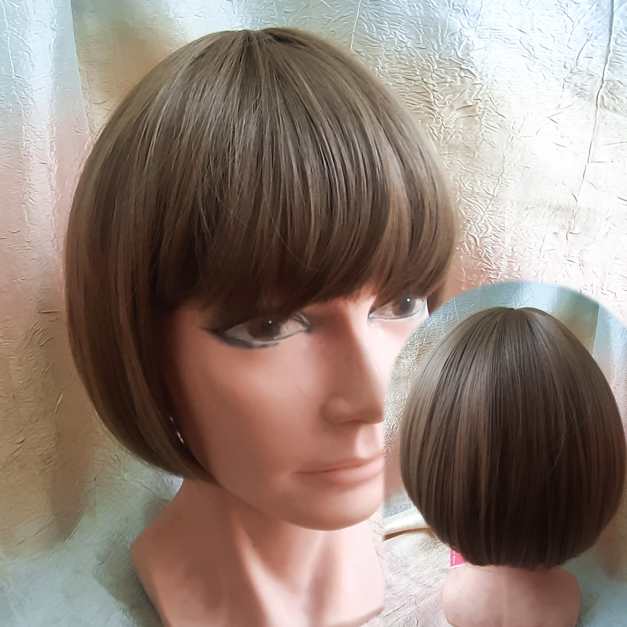 Перука пряме каре з термоволос русявий 4801t-10, фото 1