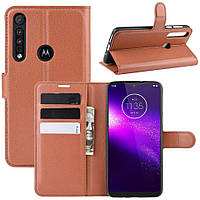 Чехол-книжка Litchie Wallet для Motorola One Macro / Moto G8 Play Brown