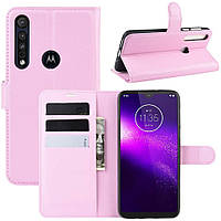 Чехол-книжка Litchie Wallet для Motorola One Macro / Moto G8 Play Pink