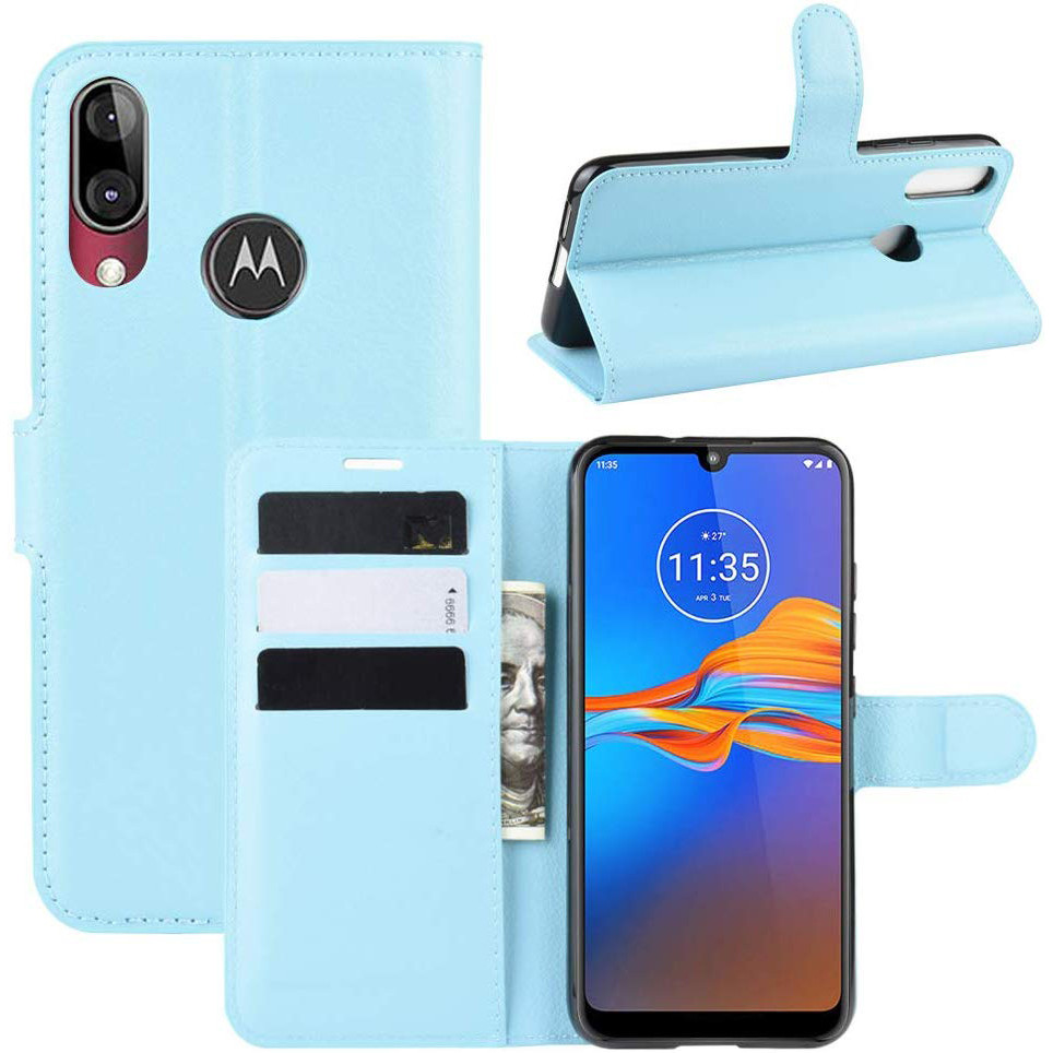 Чохол-книжка Litchie Wallet для Motorola Moto E6 Plus Blue
