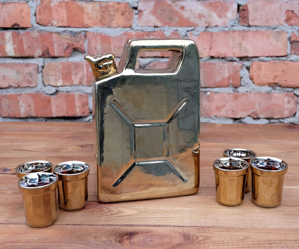 Золота каністра No2 — сувенірний набір для спиртного, фото 1