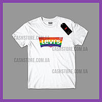 Футболка Levis 'Batwing LGBT Logo' с биркой | Левайс | Белая