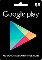 Google Play Gift Card 5$ (5 долларов) для Гугл Плей Маркета сертификат