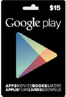 Google Play Gift Card 15$ (15 доларів) для Гугл Плей Маркету сертифікат карта поповнення рахунку