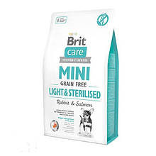 Корм Brit Care GF Mini Light&Sterilised для собак малих порід для контролю ваги, 2 кг 170785
