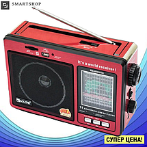 Радіоприймач GOLON RX-006UAR - Великий портативний радіоприймач - колонка MP3 з USB і акумулятором Червоний, фото 5