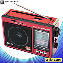 Радіоприймач GOLON RX-006UAR - Великий портативний радіоприймач - колонка MP3 з USB і акумулятором Червоний, фото 2