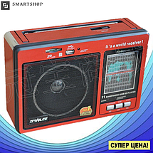 Радіоприймач GOLON RX-006UAR - Великий портативний радіоприймач - колонка MP3 з USB і акумулятором Червоний, фото 6