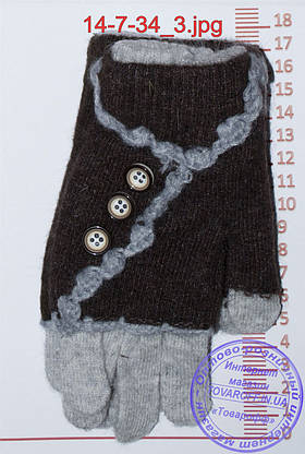 Рукавички підліткові для дівчаток - різні кольори - 14-7-34, фото 3