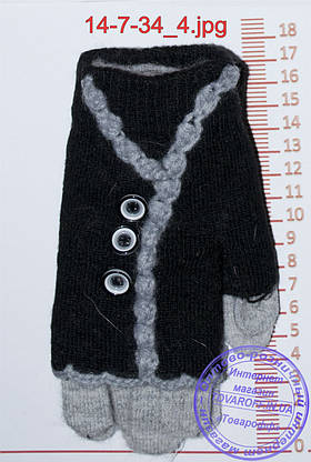 Рукавички підліткові для дівчаток - різні кольори - 14-7-34, фото 4