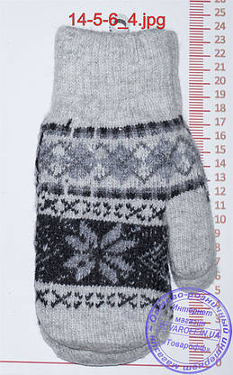 Рукавиці в'язані подвійні - різні кольори - 14-5-6, фото 3