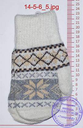 Рукавиці в'язані подвійні - різні кольори - 14-5-6, фото 4